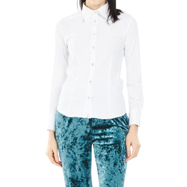 Camicia Donna Shirt Oxford traspirante stretch Bianco RRD- Francavilla Moda